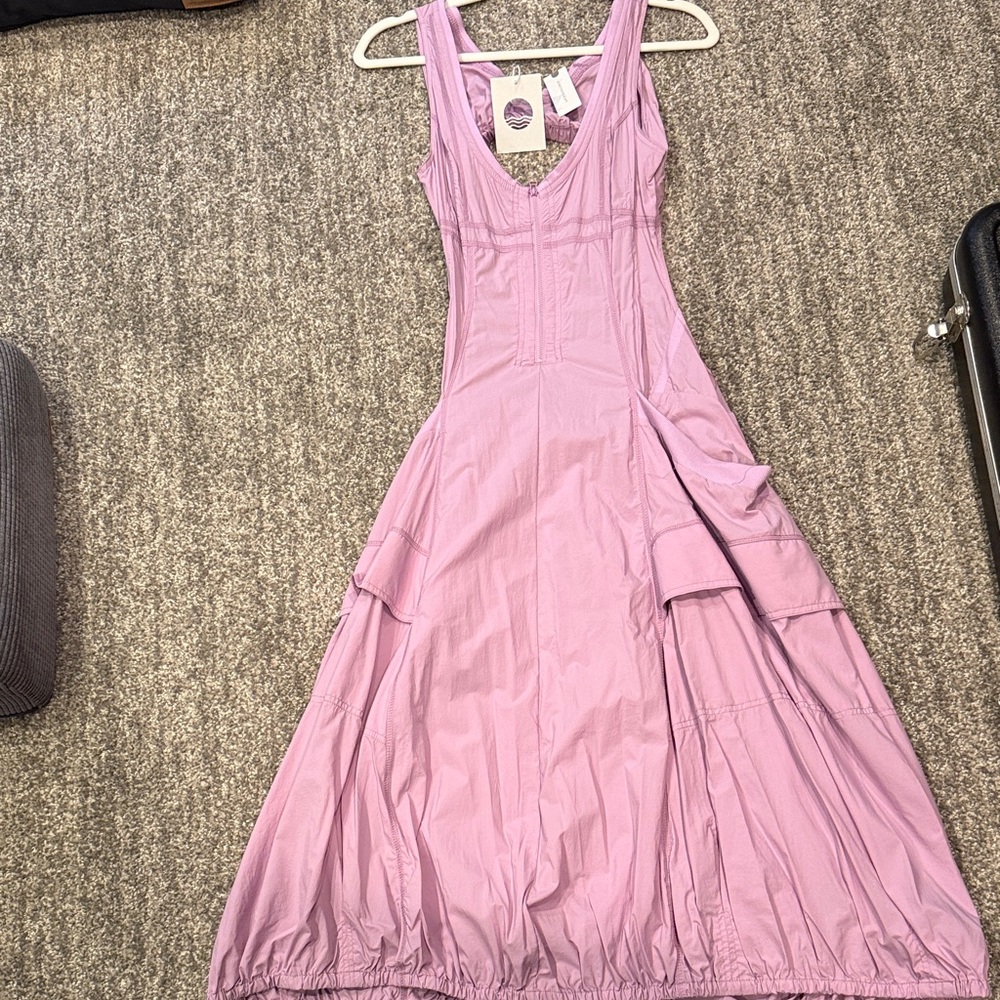 Anthropologie Dusty Mauve Sleeveless Midi Dress - Picture 4 of 8